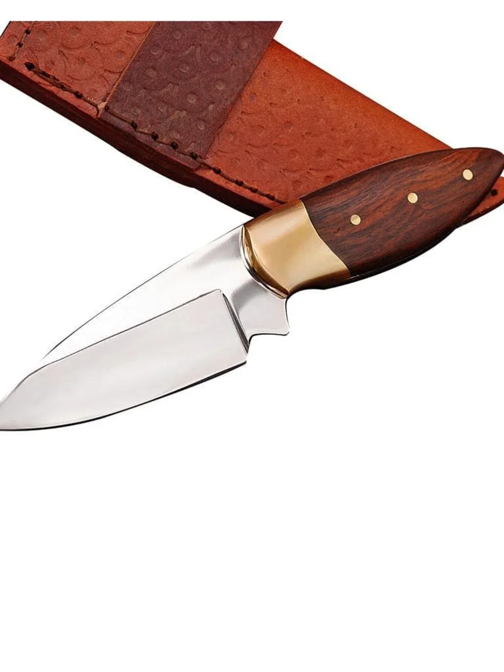 5 Pc Damascus Skinner Knife Set Handmade Hunting Skinning Knives Leather Sheath